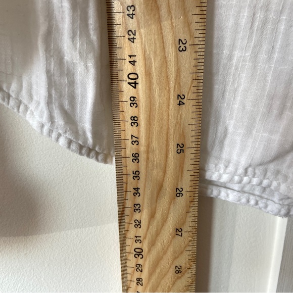 Raquel Allegra Blouse Shirt Frayed Collar White Size 0 UK 10 12 - Picture 7 of 11